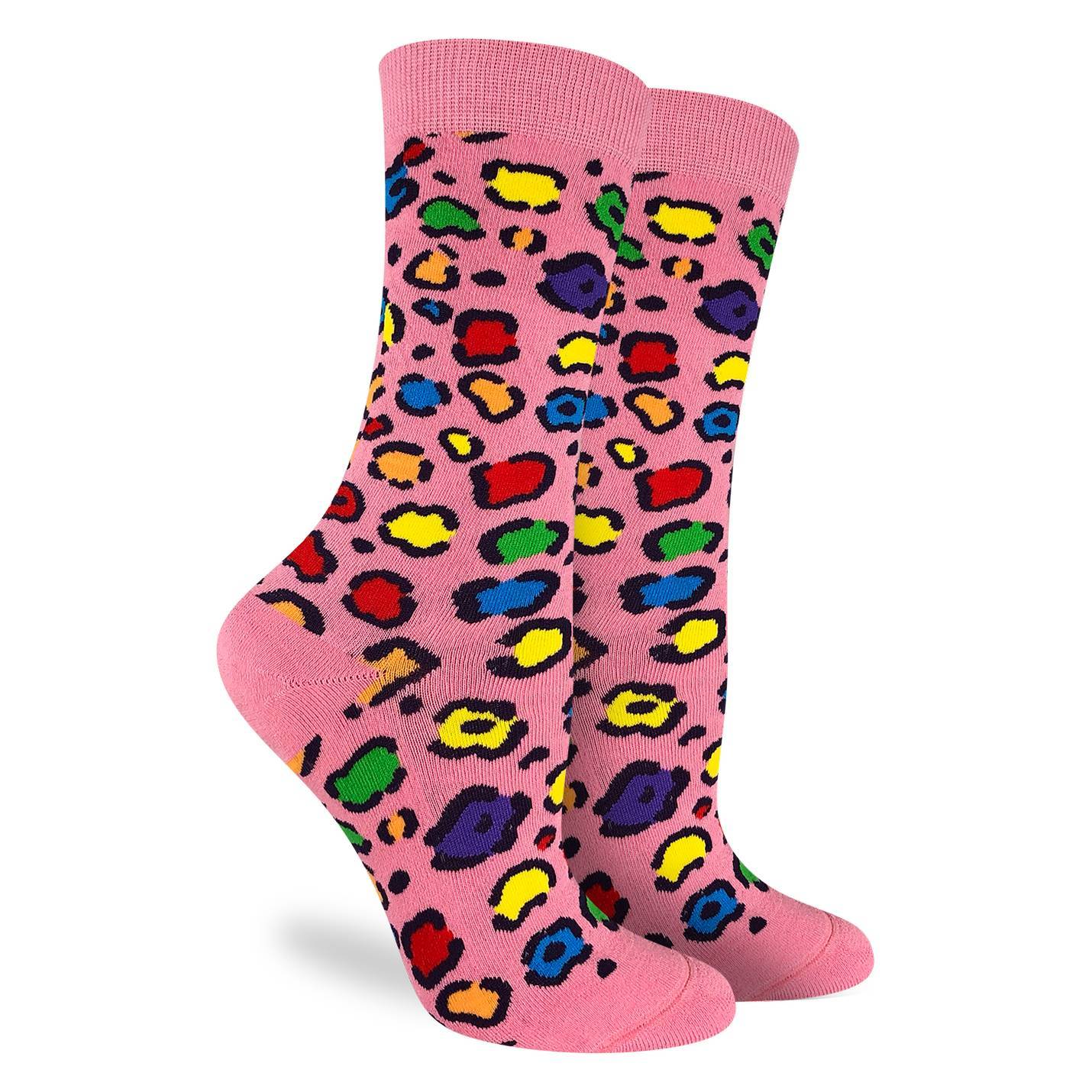 Women's Leopard Rainbow Print Socks image 1