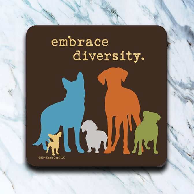 Embrace Diversity Dog - coaster image 0