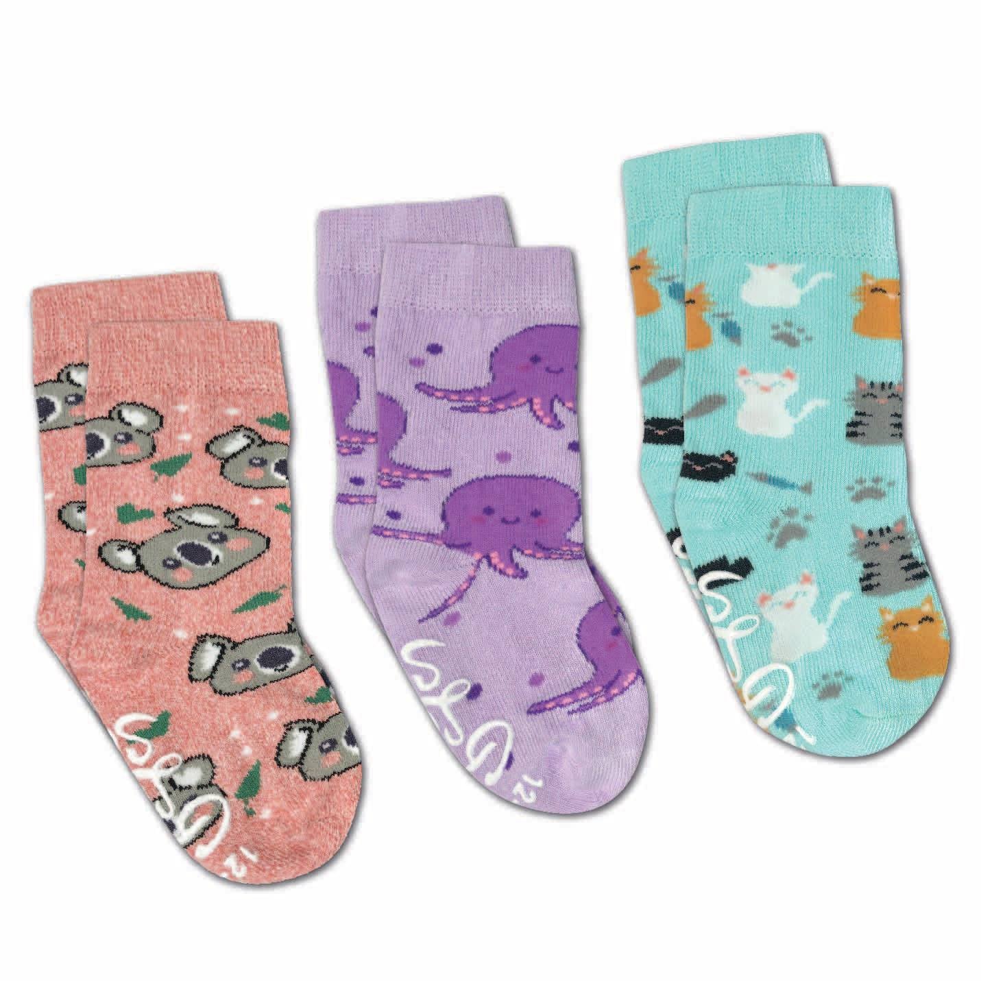 Cats, Koala And Octopus Kids Socks image 2
