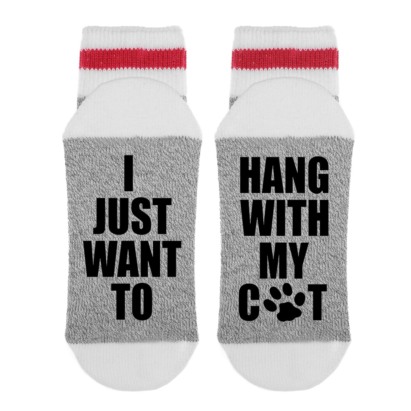 I Just Want To Hang With My Cat Lumberjack Socks image 0