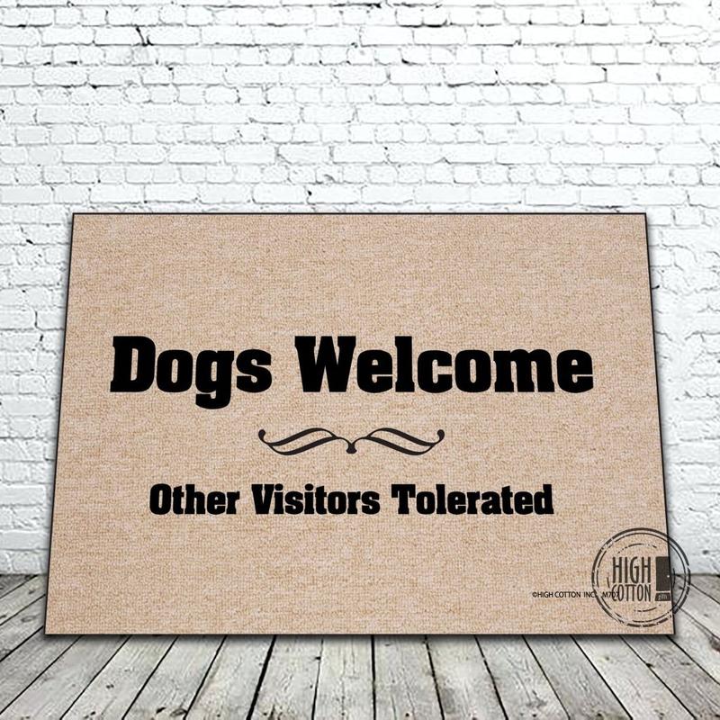 Dogs Welcome funny doormat image 0