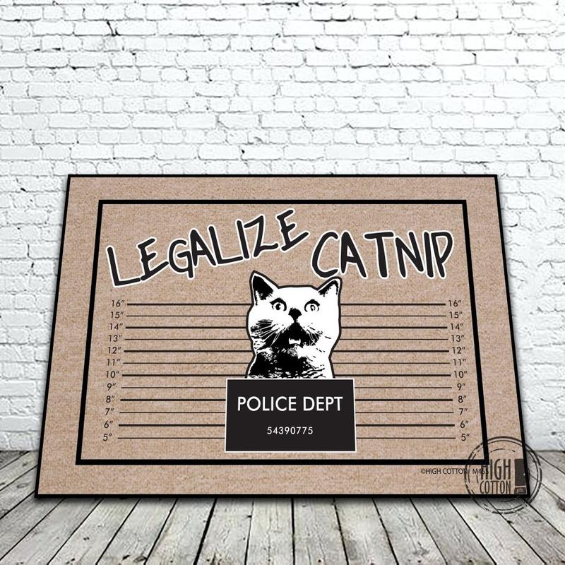 Legalize Catnip funny door mat image 0