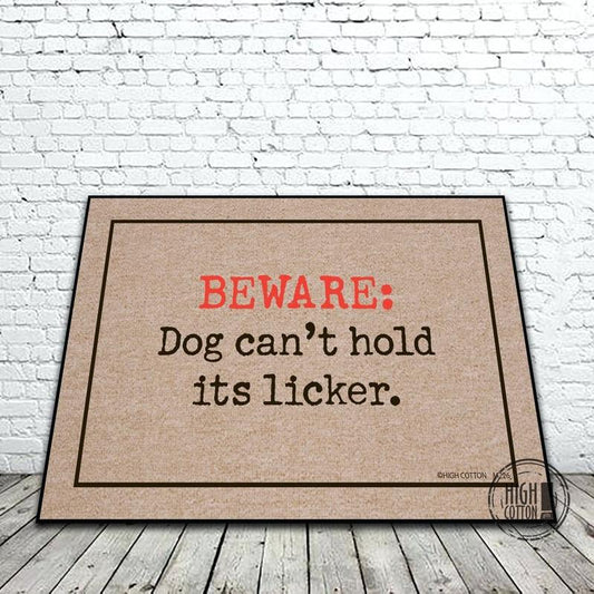 Dog Can't Hold its Licker doormat image 0