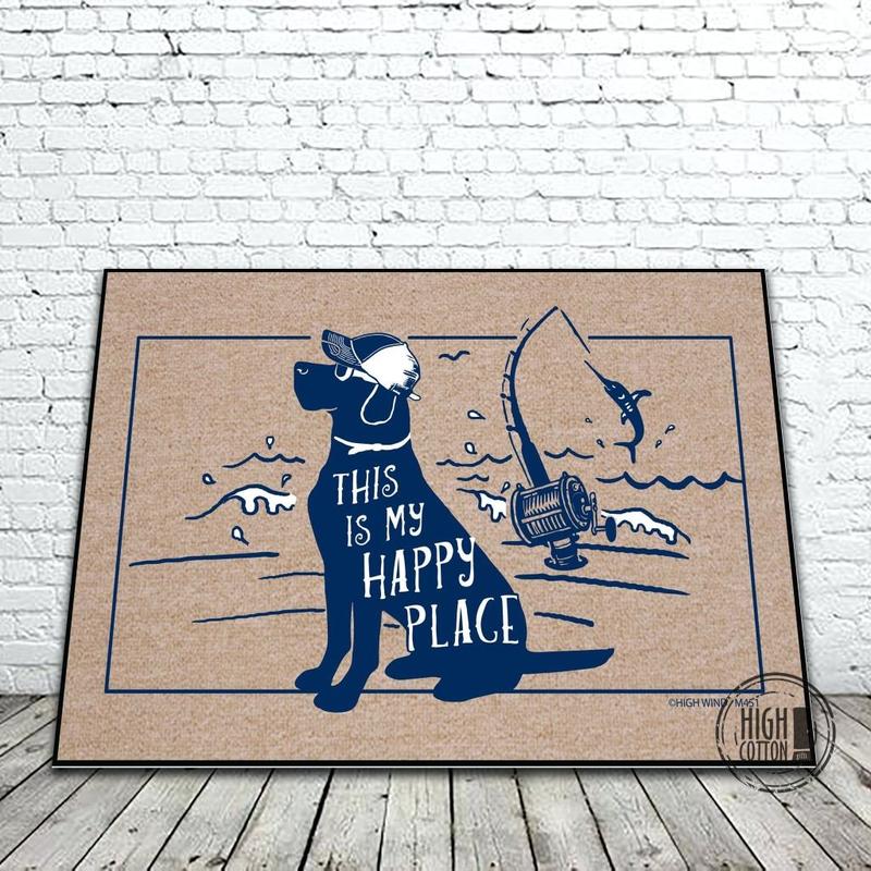 This is my Happy Place dog fishing doormat image 0