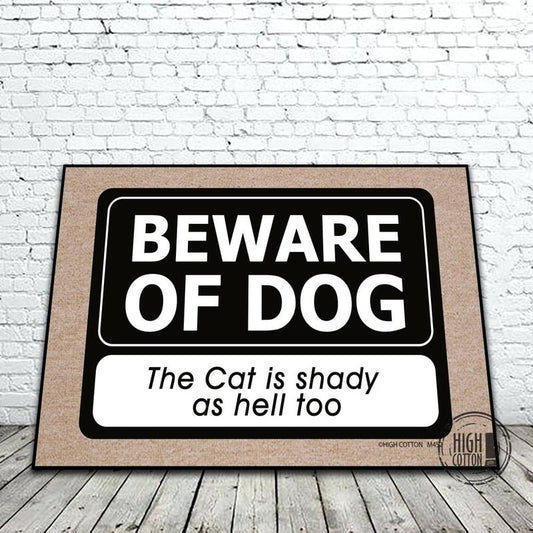 Beware of Dog, Cat is Shady doormat image 0