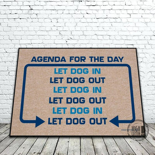 Agenda for the Day - dog doormat image 0
