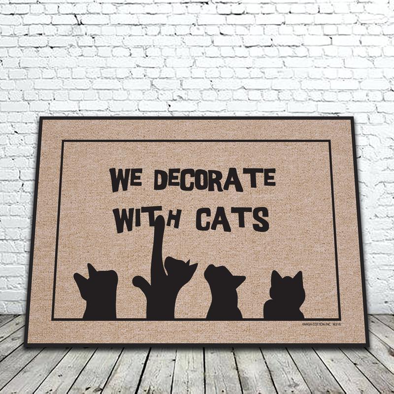 We Decorate With Cats doormat image 0