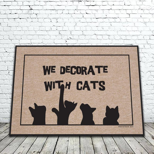 We Decorate With Cats doormat image 0
