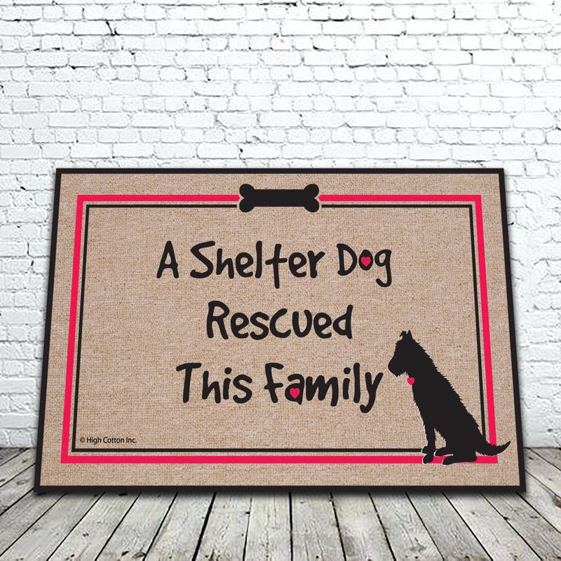 Shelter Dog Rescued doormat image 0
