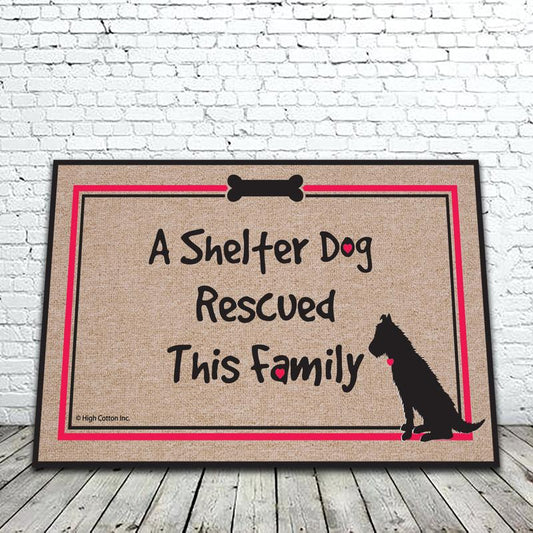 Shelter Dog Rescued doormat image 0