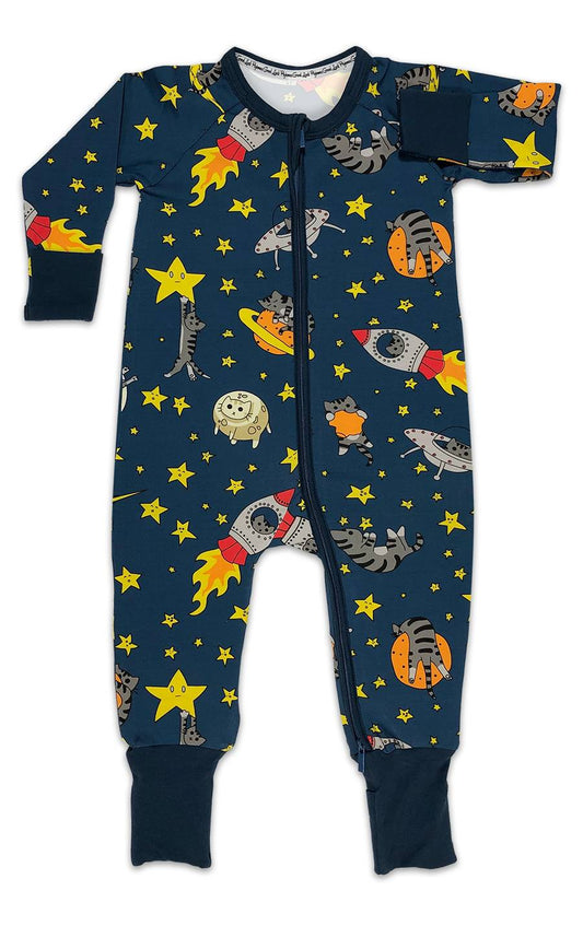 Space Cats Baby Pajamas image 0
