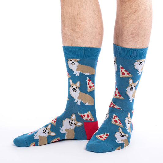 Men's Corgi Pizza Socks image 0