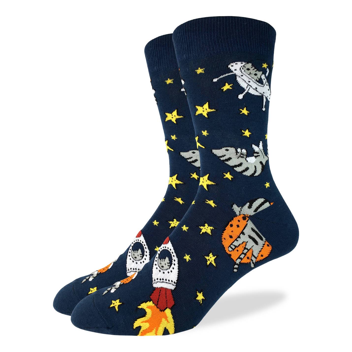 Men's King Size Space Cats Socks image 1