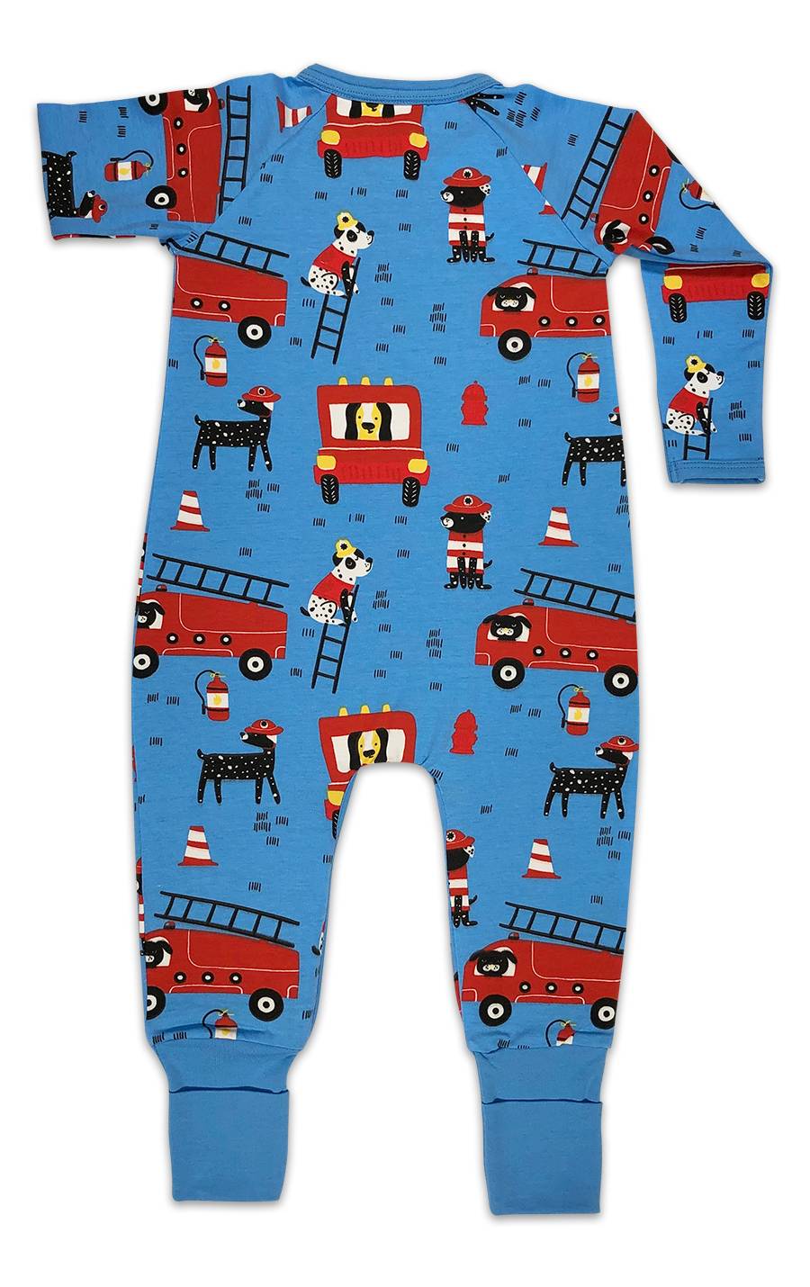 Doggy Firefighters Baby Pajamas image 1