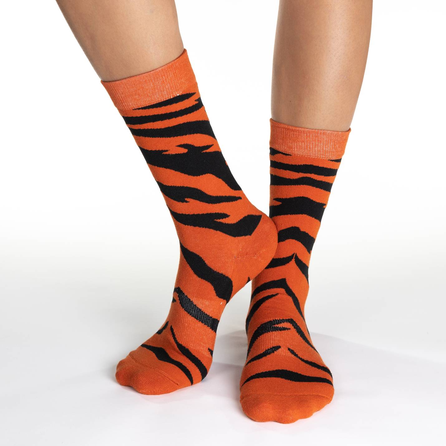 Women's Tiger Print Socks image 0