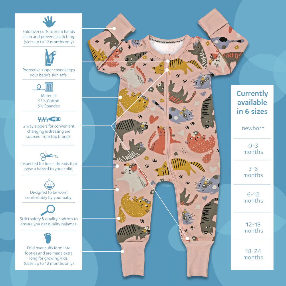 Space Cats Baby Pajamas image 2