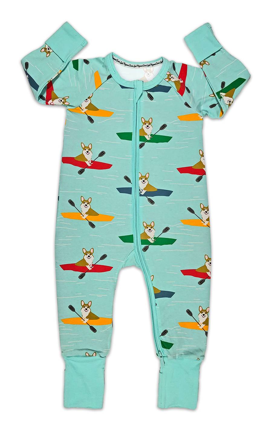 Corgi’s Kayaking Baby Pajamas image 0