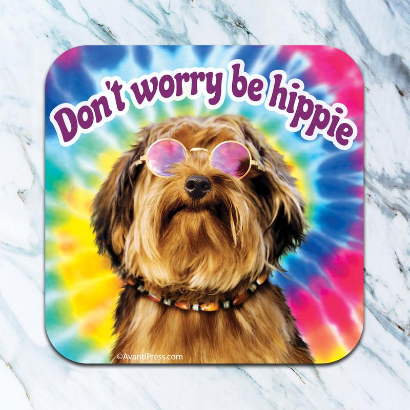 Don't Worry Be Hippie - coaster image 0