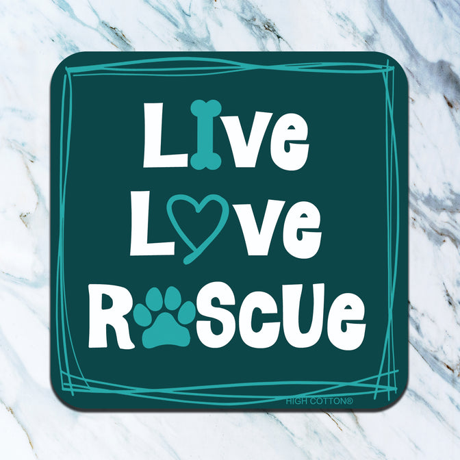Live Love Rescue -  coasters image 0