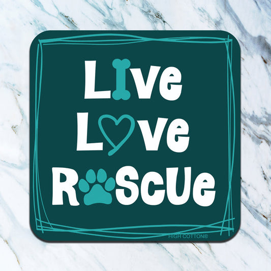 Live Love Rescue -  coasters image 0