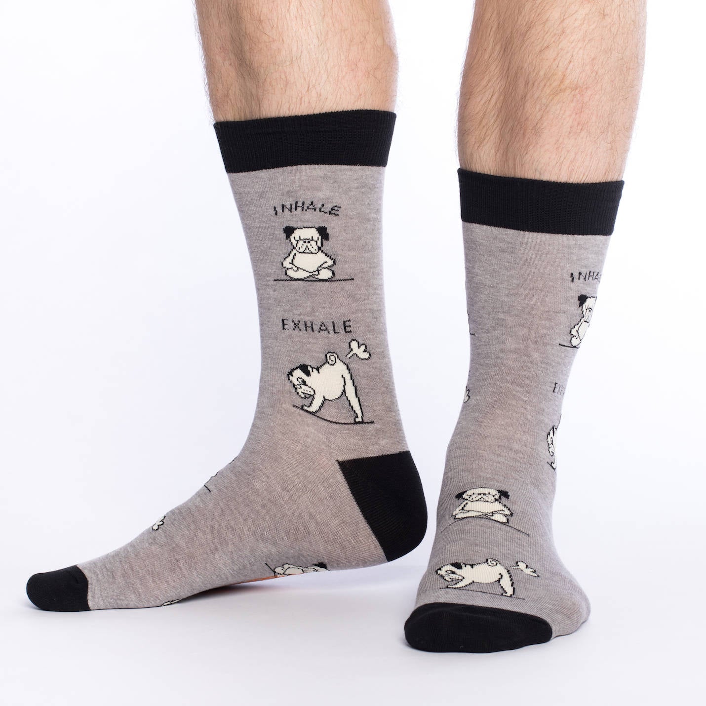 Men's King Size Yoga Pug Socks image 0