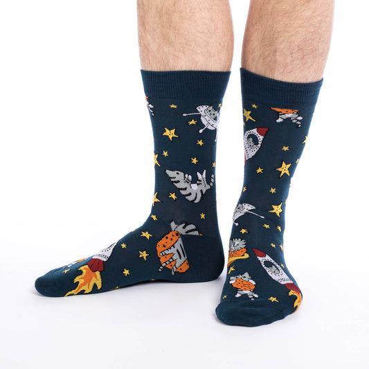 Men's King Size Space Cats Socks image 0