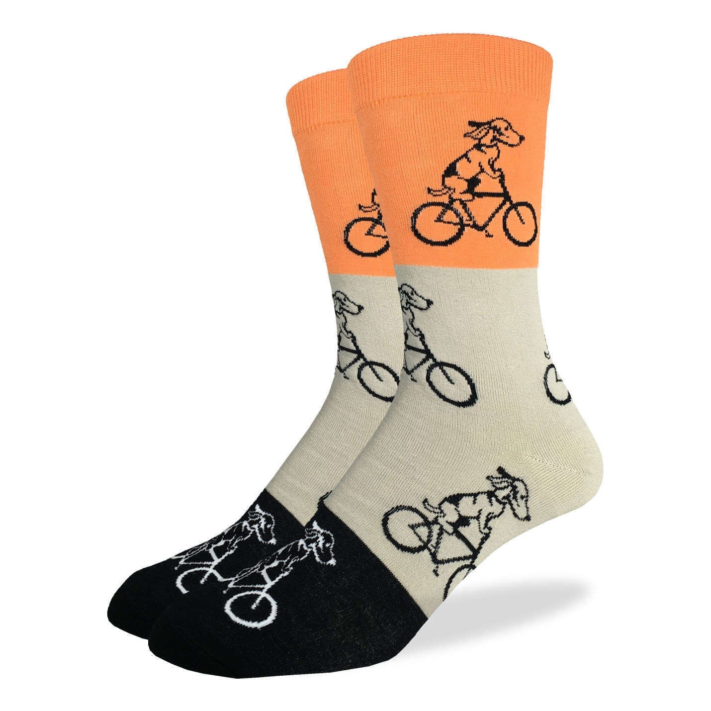 Women's Orange Dogs Riding Bike Socks image 1