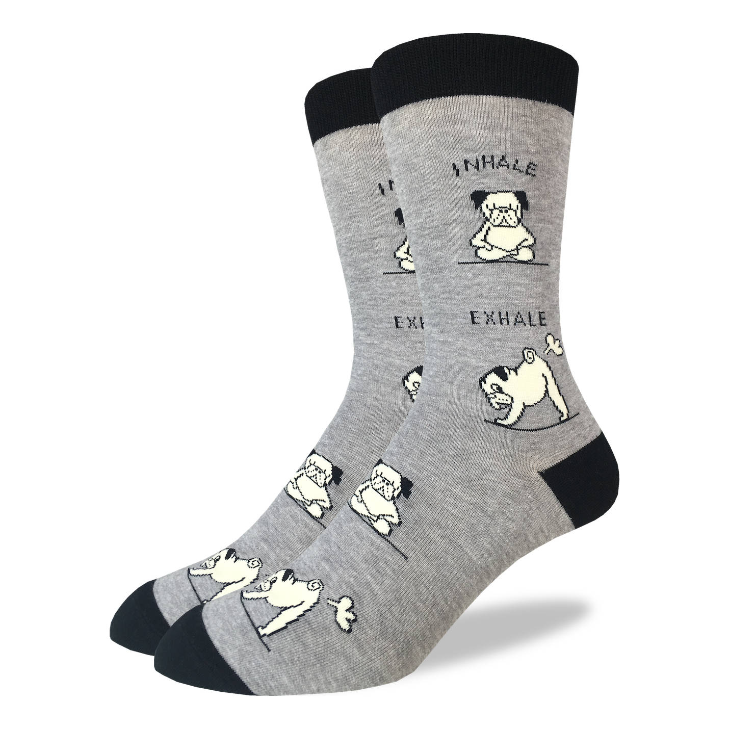 Men's King Size Yoga Pug Socks image 1