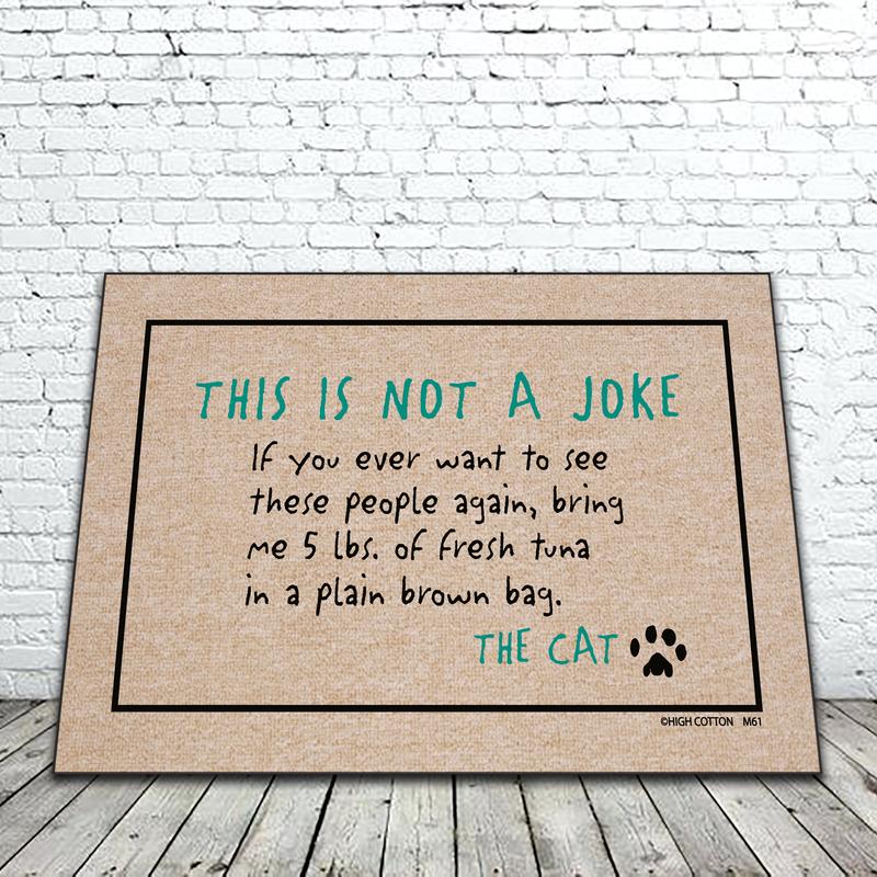 Not a Joke Cat doormat image 0